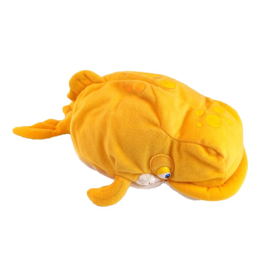 Veggie Tales Jonah and the WHALE 12" Yellow Plush Soft Puppet Big Idea 2002 Toy